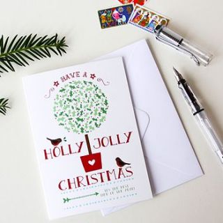 have a holly jolly christmas card by wink design