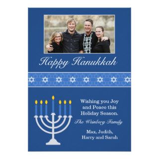 Happy Hanukkah Holiday Card Custom Invite