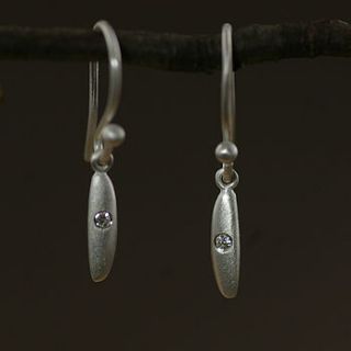 sterling silver rice diamond set earrings by anthony blakeney