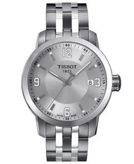 Tissot Mens Swiss PRC 200 Stainless Steel Bracelet Watch 39mm T0554101103700   Watches   Jewelry & Watches