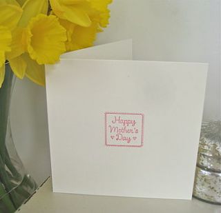 handmade 'happy mother's day' card by chapel cards