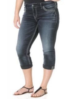 Hydraulic Plus Size Lola Cropped Jeans, Blue Wash   Pants   Plus Sizes