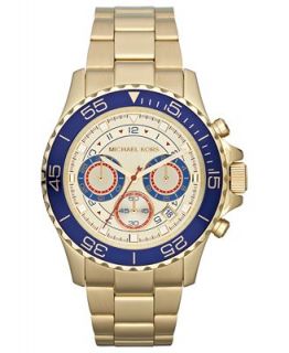 Michael Kors Mens Chronograph Everest Gold Tone Stainless Steel Bracelet Watch 42mm MK5792   Watches   Jewelry & Watches