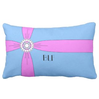 chic pillow,211 _1 ribbon with pearls,monogram