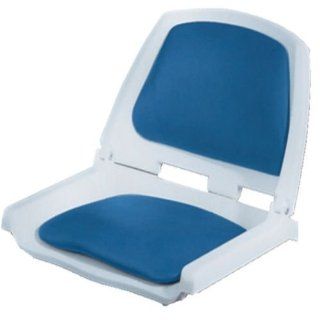 Wise Seats 8WD139LS718 MOLDED PLASTIC SEAT WHT/LT BLU DELUXE MOLDED PLASTIC FOLD DOWN SEAT  Boating Equipment  Sports & Outdoors