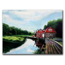 Colleen Proppe 'The Boathouse' Canvas Art Trademark Fine Art Canvas