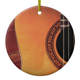 Acoustic Guitar Christmas Ornaments