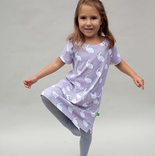 organic snowy the bunny print a line dress by ava and luc