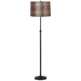 Leopard Print Bronze Adjustable Floor Lamp    