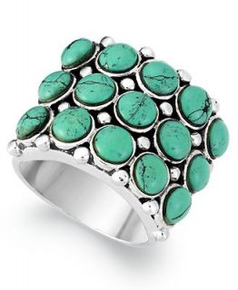 Manufactured Turquoise Ring in Sterling Silver (5 1/4 ct. t.w.)   Rings   Jewelry & Watches