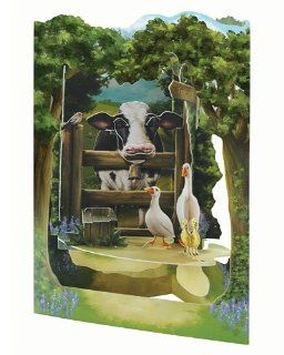 Santoro Interactive 3 D Swing Greeting Card, Countryside (SSC134)  Birthday Greeting Cards 
