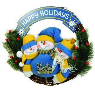 UCLA Bruins Wreath 3 Snowmen 20"   Christmas Wreaths