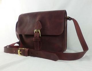 country leather hand stitched satchel by lewesian leathers
