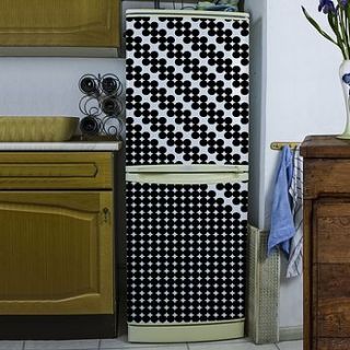 dotted stripes vinyl refrigerator decal by vinyl revolution