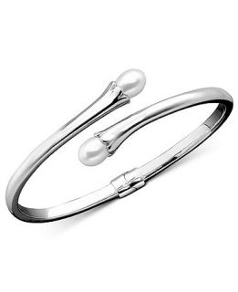 Sterling Silver Bangle, Cultured Freshwater Pearl   Bracelets   Jewelry & Watches