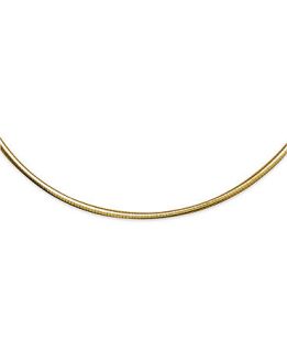 14k Gold over Sterling Silver and Sterling Silver Necklace, Reversable Omega   Necklaces   Jewelry & Watches