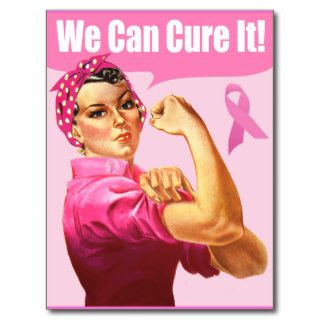 Rosie the Riveter Breast Cancer Postcard