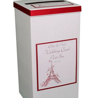 personalised paris wedding post box by dreams to reality design ltd