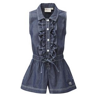 harper girl's chambray playsuit by original sister