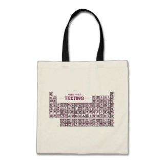 Periodic Table of Texting (Pink) Tote Bags