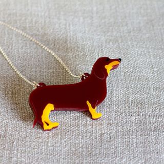 dachshund sausage dog necklace by finest imaginary