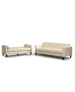 Milan 4 Piece Leather Sofa Set Sofa, Daybed, Chair and Ottoman   Furniture