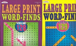 Kappa Large Print Word Finds Set of 2 (Volume 128 & 129) Toys & Games