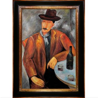 Tori Home Modigliani Seated Man Hand Painted Oil on Canvas Wall Art