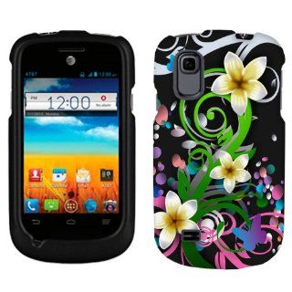 ZTE Avail 2 Tropical Flower on White Phone Case Cover Cell Phones & Accessories