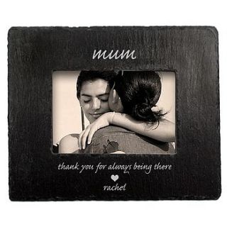 personalised mum/mummy slate picture frame by home & glory
