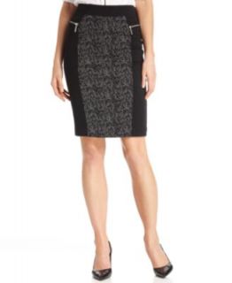 Vince Camuto Printed Colorblock Pencil Skirt   Skirts   Women