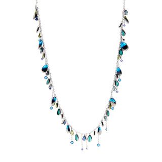 ABS 35 inch Long Blue and Green Shaky Bead Necklace ABS by Allen Schwartz Fashion Necklaces