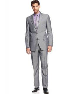 Izod Suit, Grey Birdseye Classic Fit   Suits & Suit Separates   Men