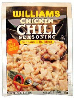 Williams Chicken Chili Seasoning 1.125 oz.  Chili Mix  Grocery & Gourmet Food