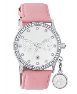 D&G Watch, Womens Pink Leather Strap DW0756   Watches   Jewelry & Watches