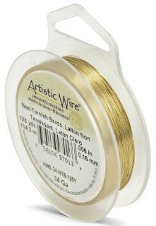 Artistic Wire 34 Gauge Non Tarnish Brass Wire, 125 Yards