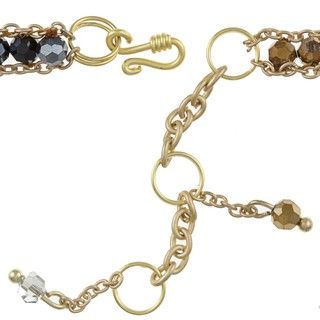 Goldplated Chain Wrap Bracelet Crystal, Glass & Bead Bracelets