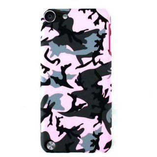 Apple Ipod Itouch 5 Camo Pink Back Case Snap on Protector Accessory Cell Phones & Accessories