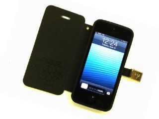 D & K Exclusives� Black Luxury Synthetic Leather Flip Case Cover with Backstand for Apple iPhone 5 5G Cell Phones & Accessories