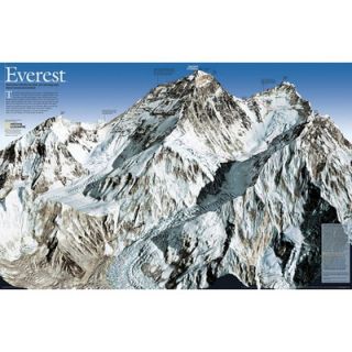 National Geographic Maps Mount Everest 50th Anniversary Wall Map (Two