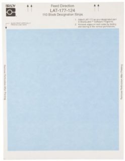 Brady LAT 177 124 BL 7.9" Width x 0.475" Height, B 124 Non Adhesive Paper, Matte Finish Blue Laser Printable Insert (Pack of 180)