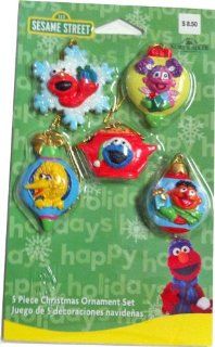 123 Sesame Street 5 Piece Christmas Ornament Set (Kurt S. Adler)   Decorative Hanging Ornaments