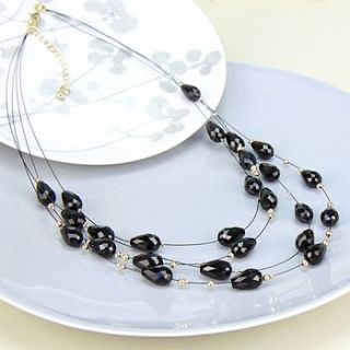 black beads necklace by lisa angel