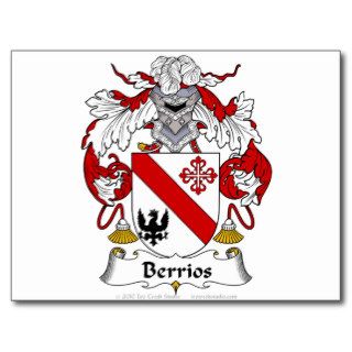 Berrios Family Crest Postcards
