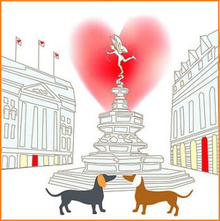 piccadilly valentine by poochcards of london pooch