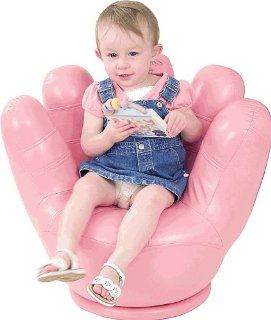 Pink Vinyl Kid's Baseball Glove Swivel Lounge Chair [KG BK06 S122 PINK GG]   Desk Chairs