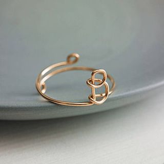 rose gold filled initial ring by regalrose
