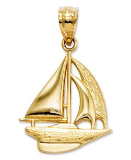 14k Gold Charm, Sailboat Charm   Jewelry & Watches