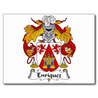 Enriquez Family Crest Post Card