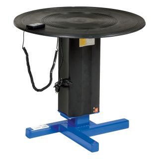 Vestil Turntable With Powered Height Adjustment — 750-Lb. Capacity, 24in. Dia., 27in.–43in.H, Model# TT-24-LA  Turntables